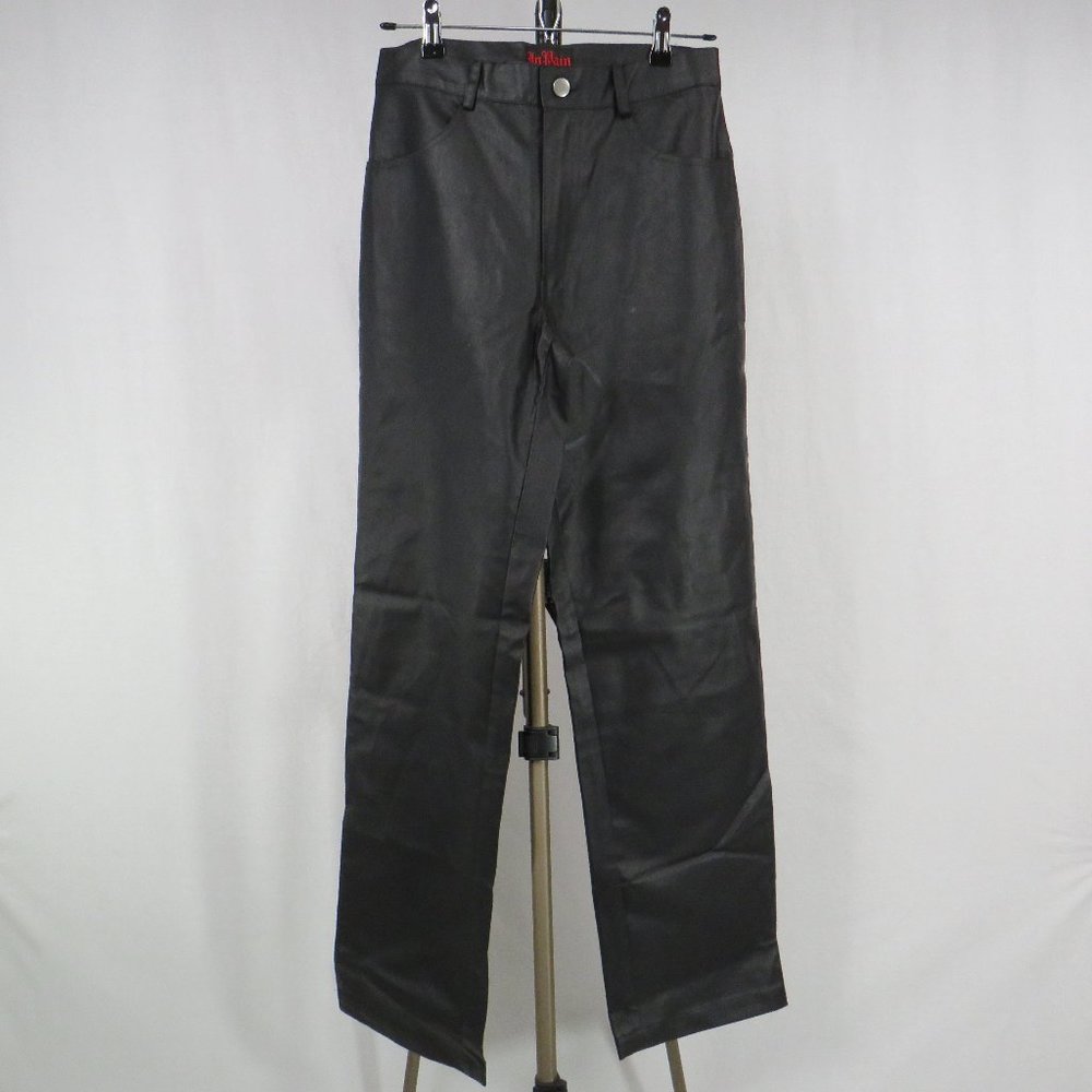 In Pain Black Faux Leather Pants